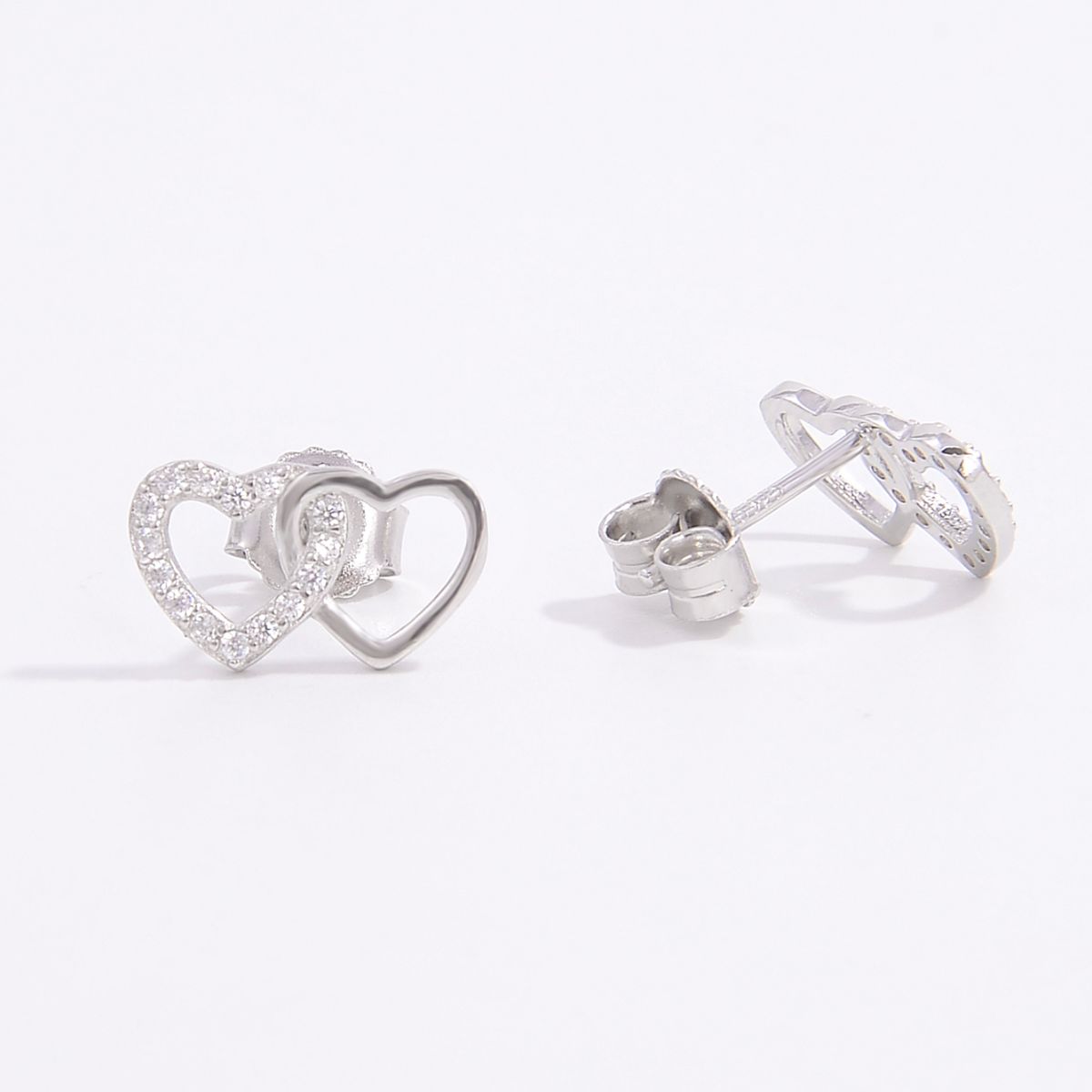 Chic's 925 Zircon Heart Earrings