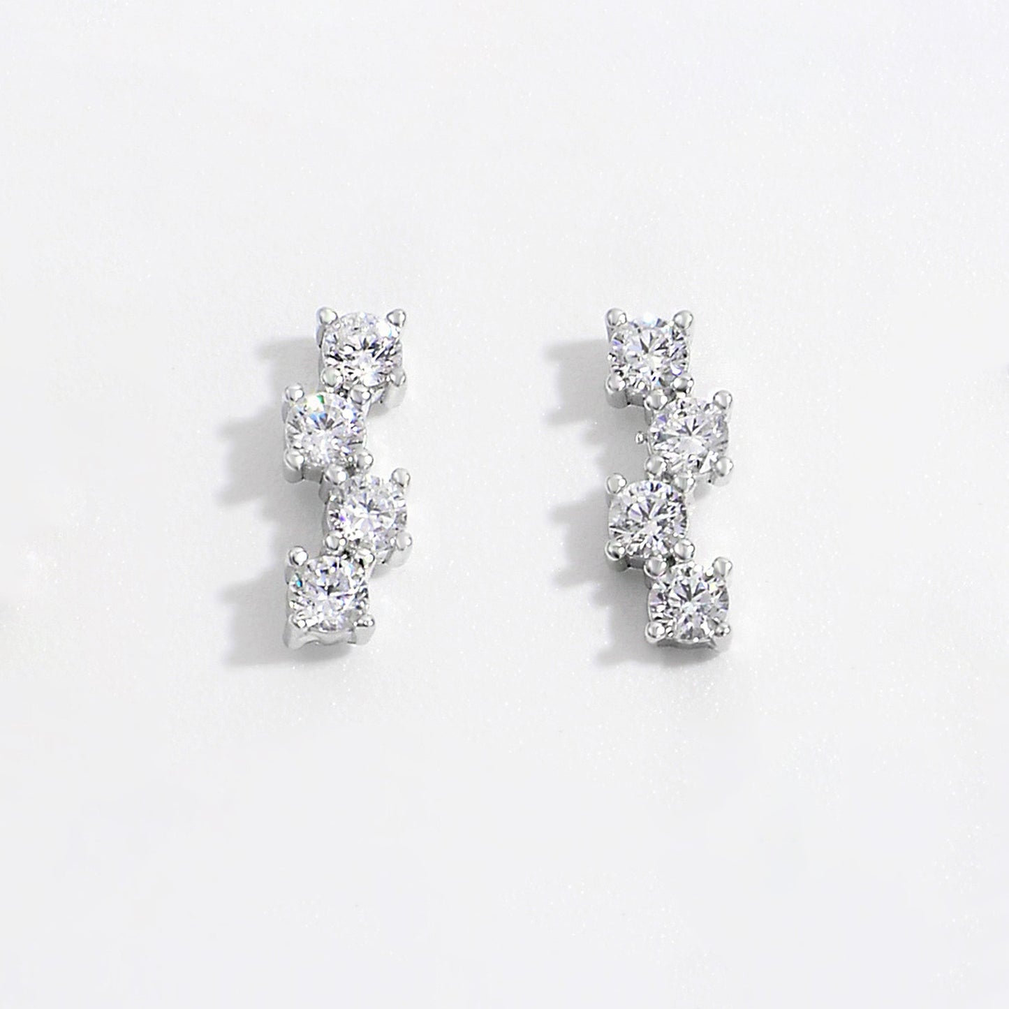 Chic's 925 Inlaid Zircon Stud Earrings