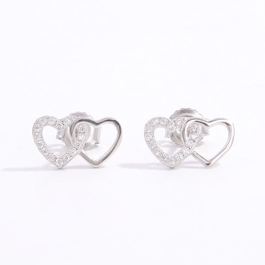 Chic's 925 Zircon Heart Earrings