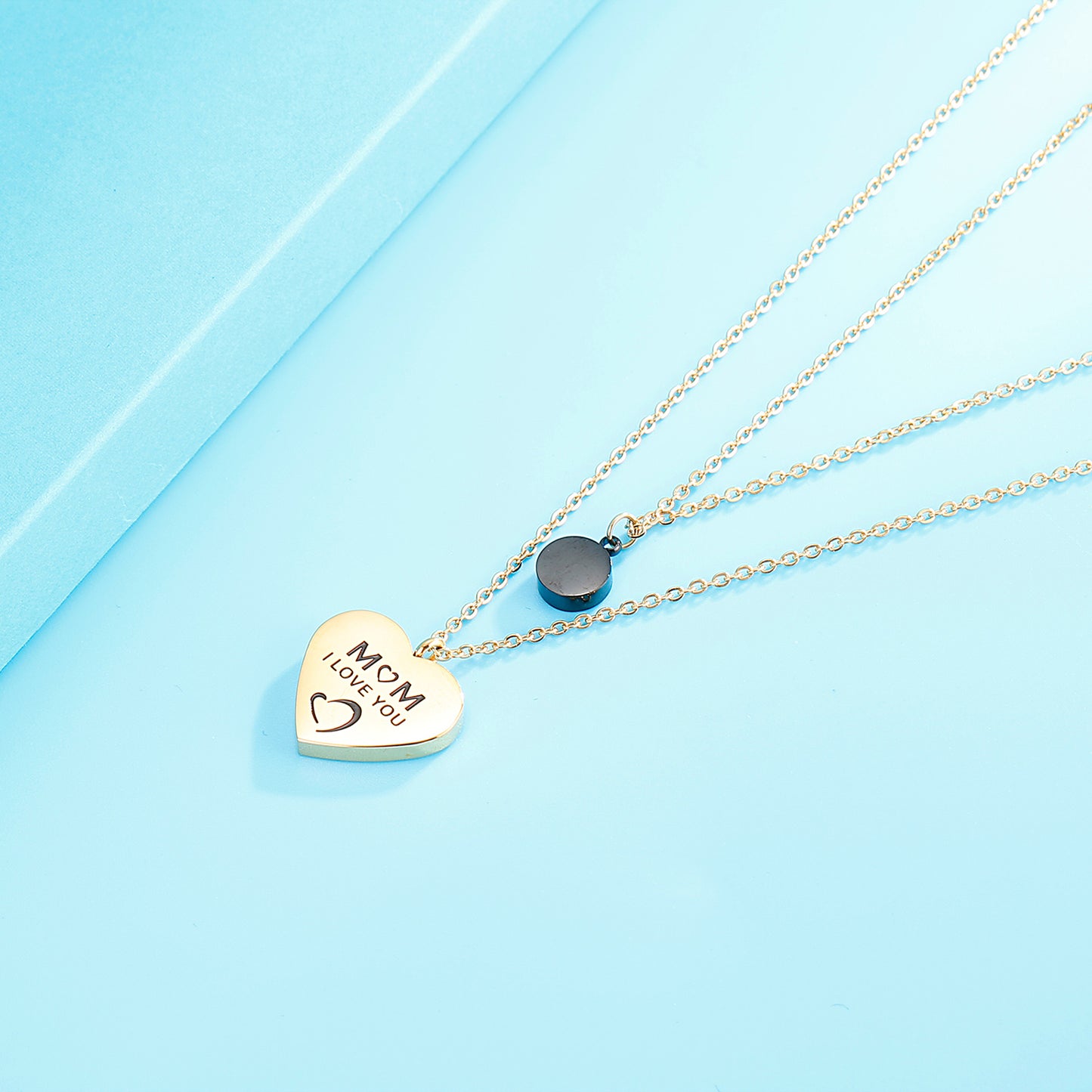 Double-Layered Heart Pendant Necklace