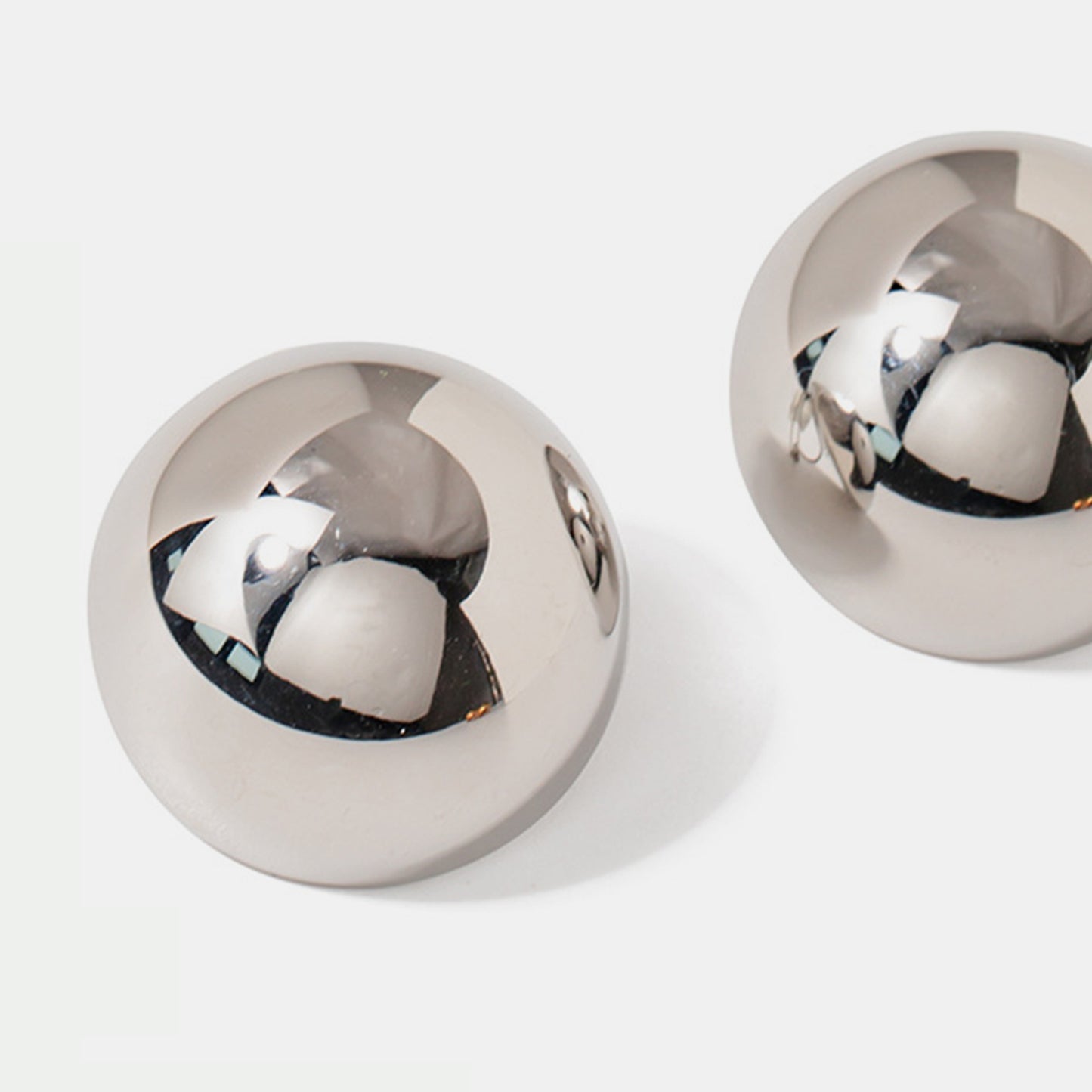 Hemispherical Clip On Earrings