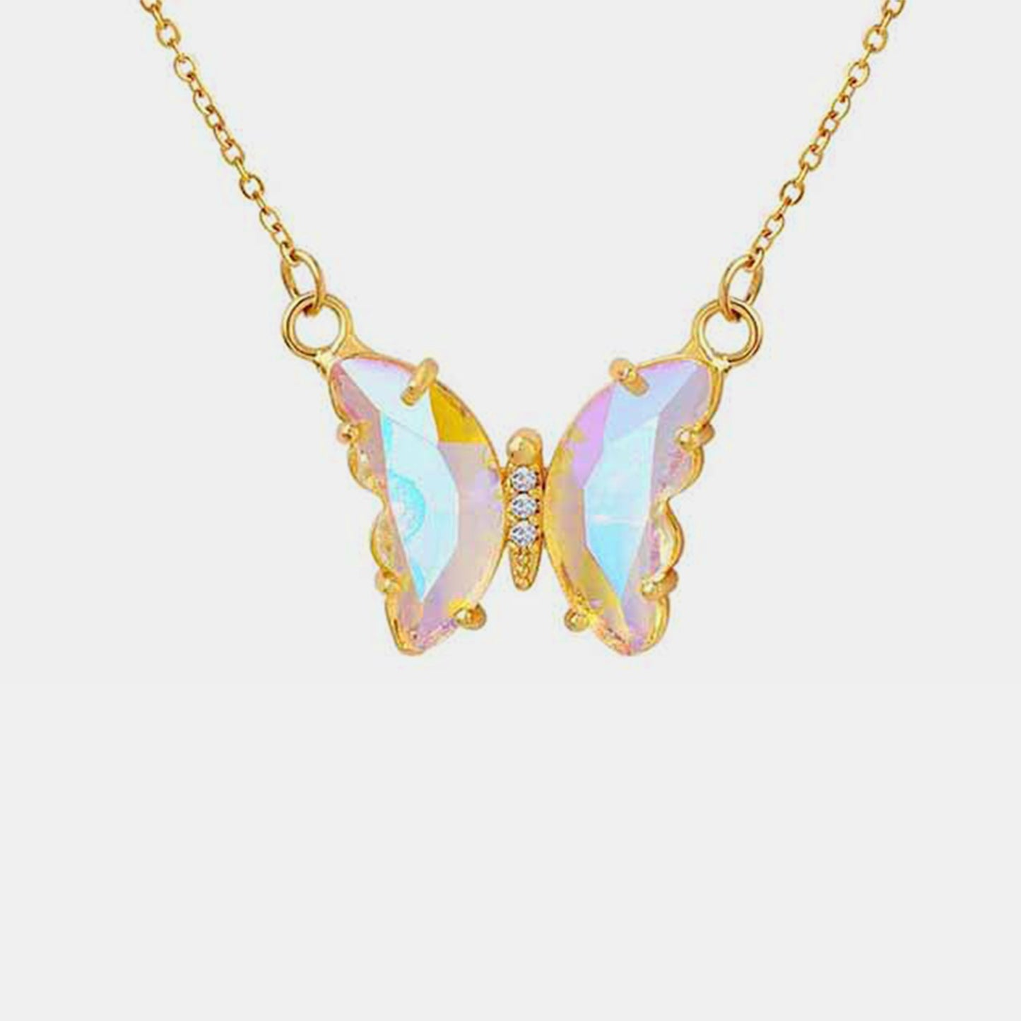 Gold Butterfly Pendant Necklace