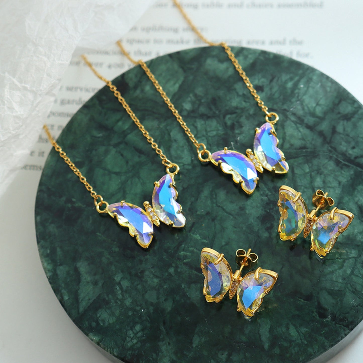 Gold Butterfly Pendant Necklace