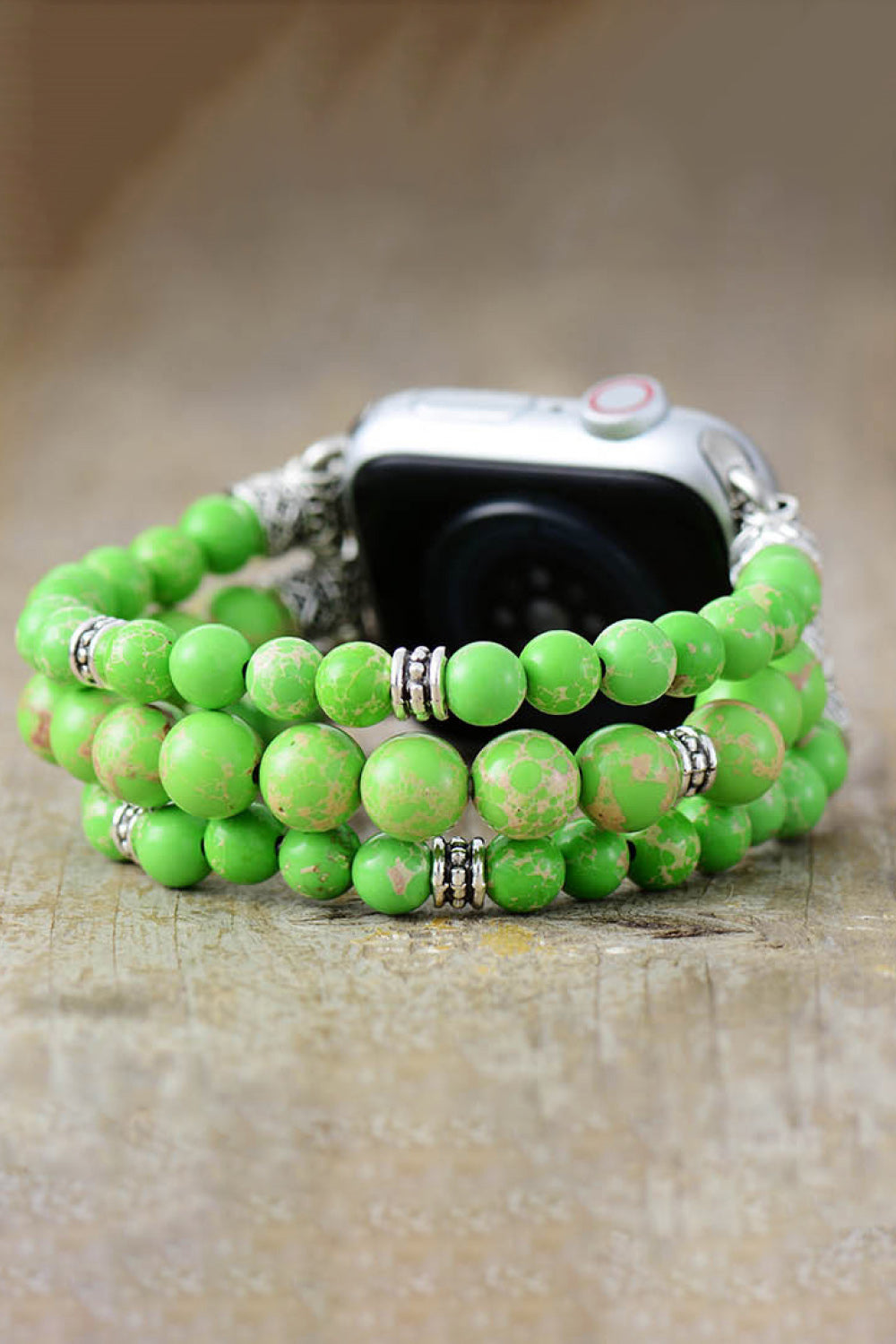 Chic's Imperial Jasper Beaded Watchband Bracelet