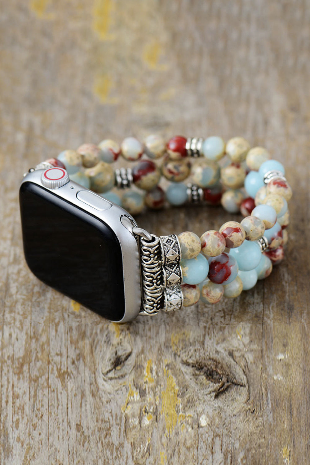 Chic's Imperial Jasper Beaded Watchband Bracelet