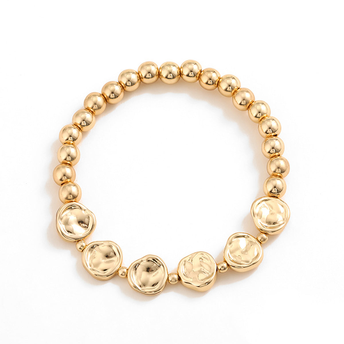 Chic's Gold Alloy Bead Bracelet