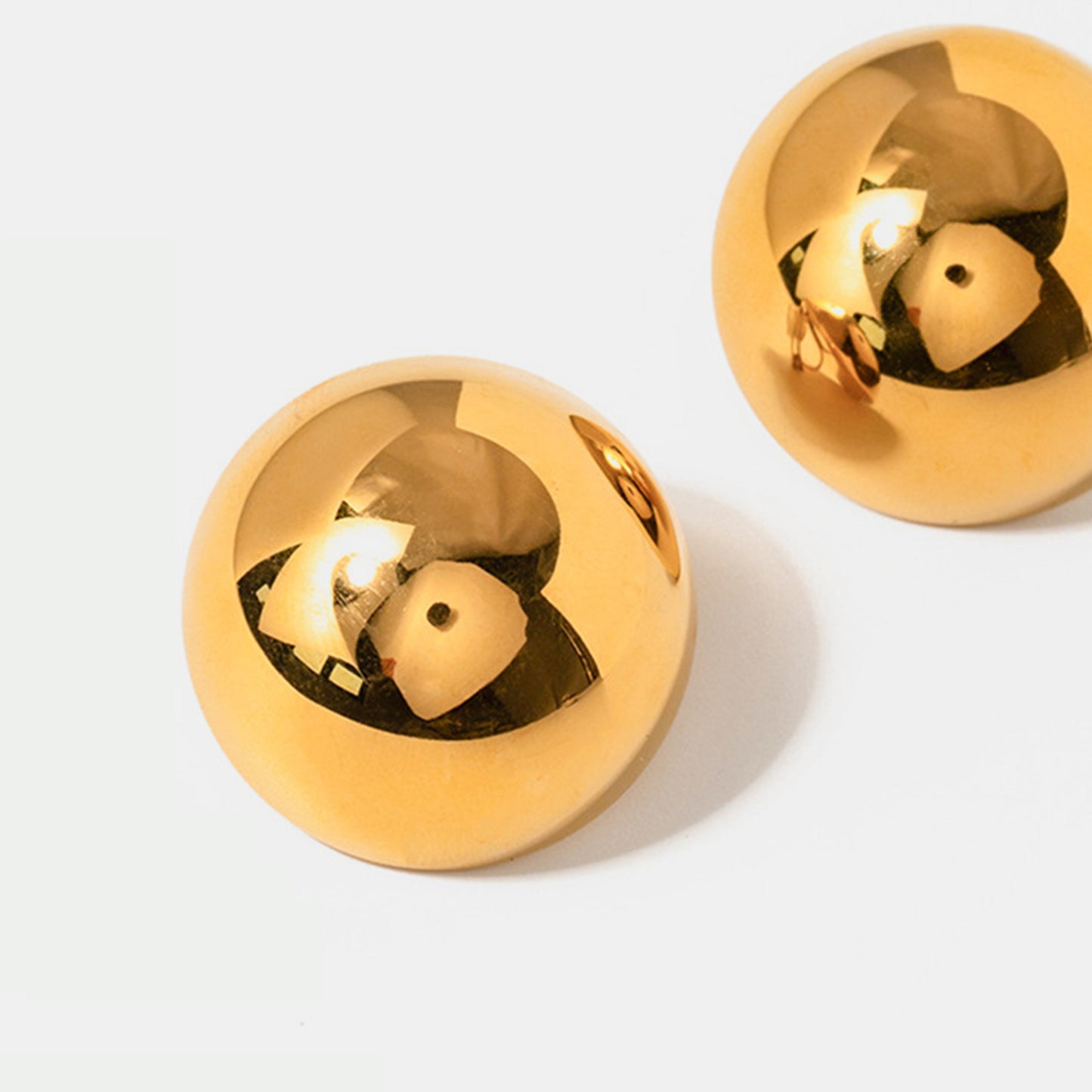 Hemispherical Clip On Earrings