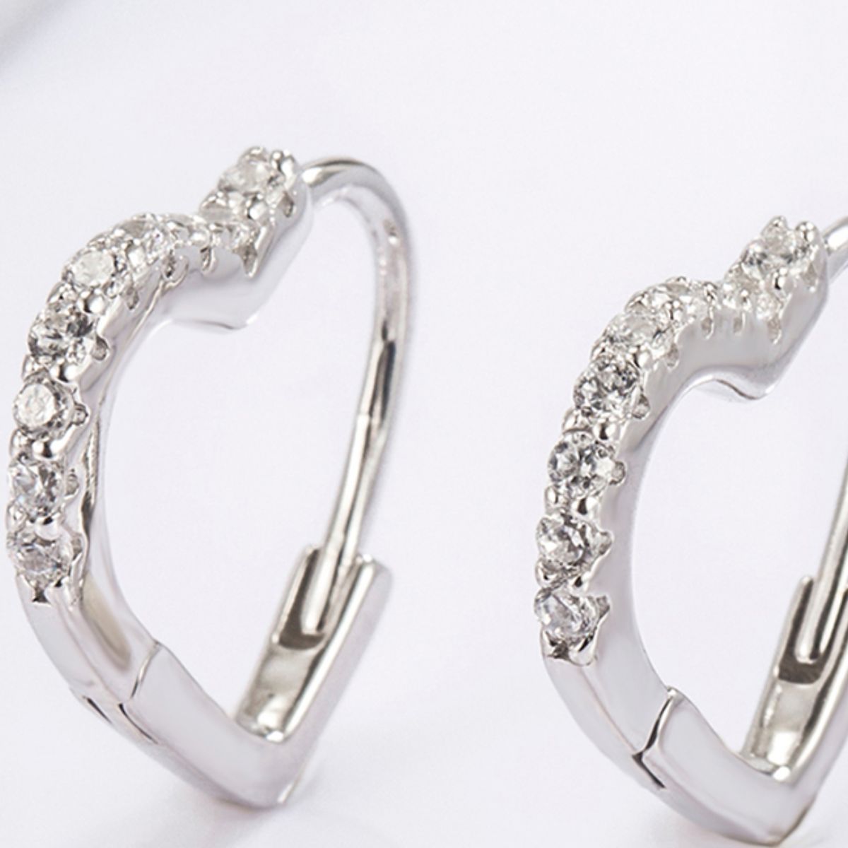 Empress 925 Zircon Heart Shape Earrings