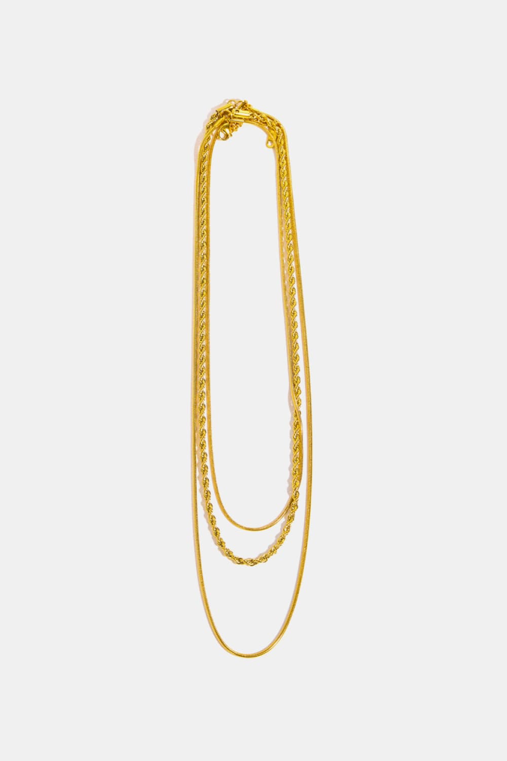 18K Gold Triple Layer Necklace