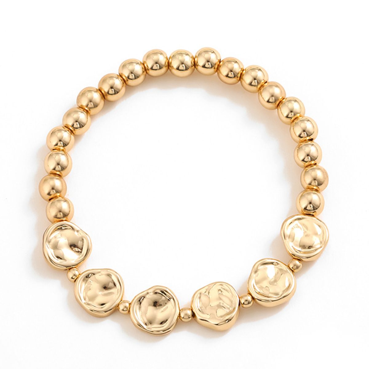 Chic's Gold Alloy Bead Bracelet