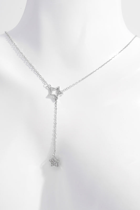 925 Zircon Star Drop Necklace