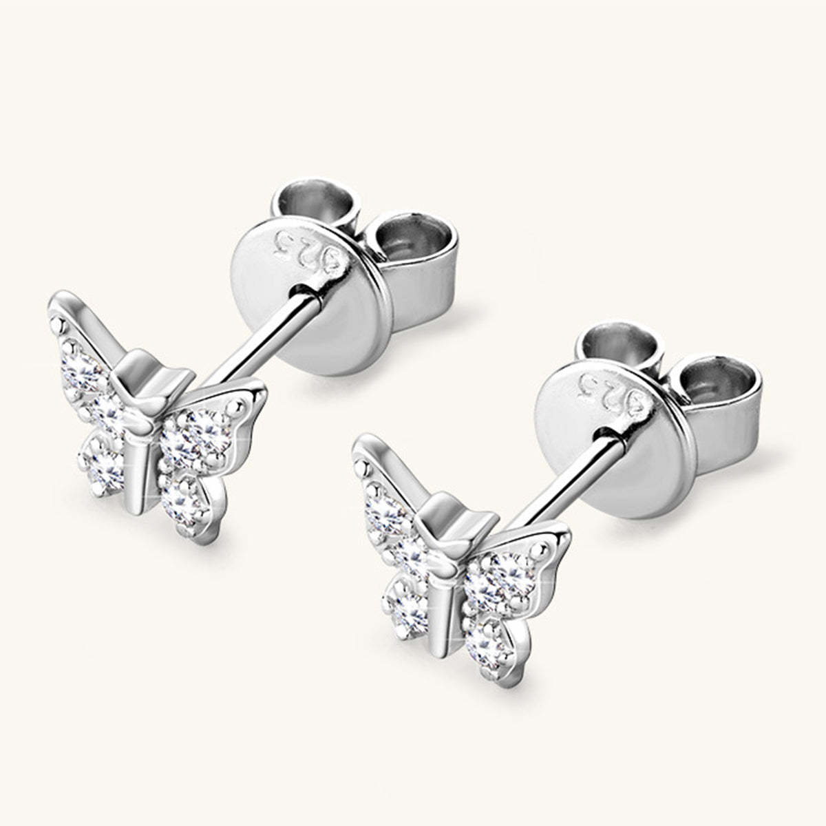 Moissanite 925 Butterfly Stud Earrings