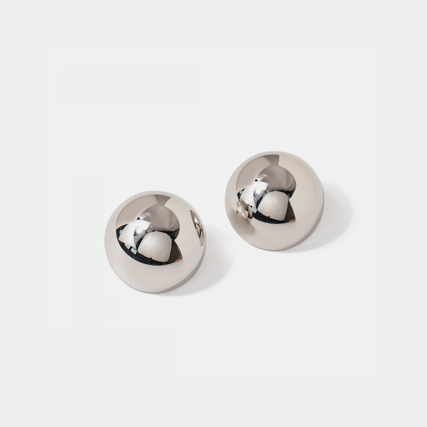 Hemispherical Clip On Earrings