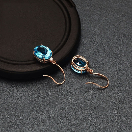 Chic's Rose Gold Gemstone Earrings