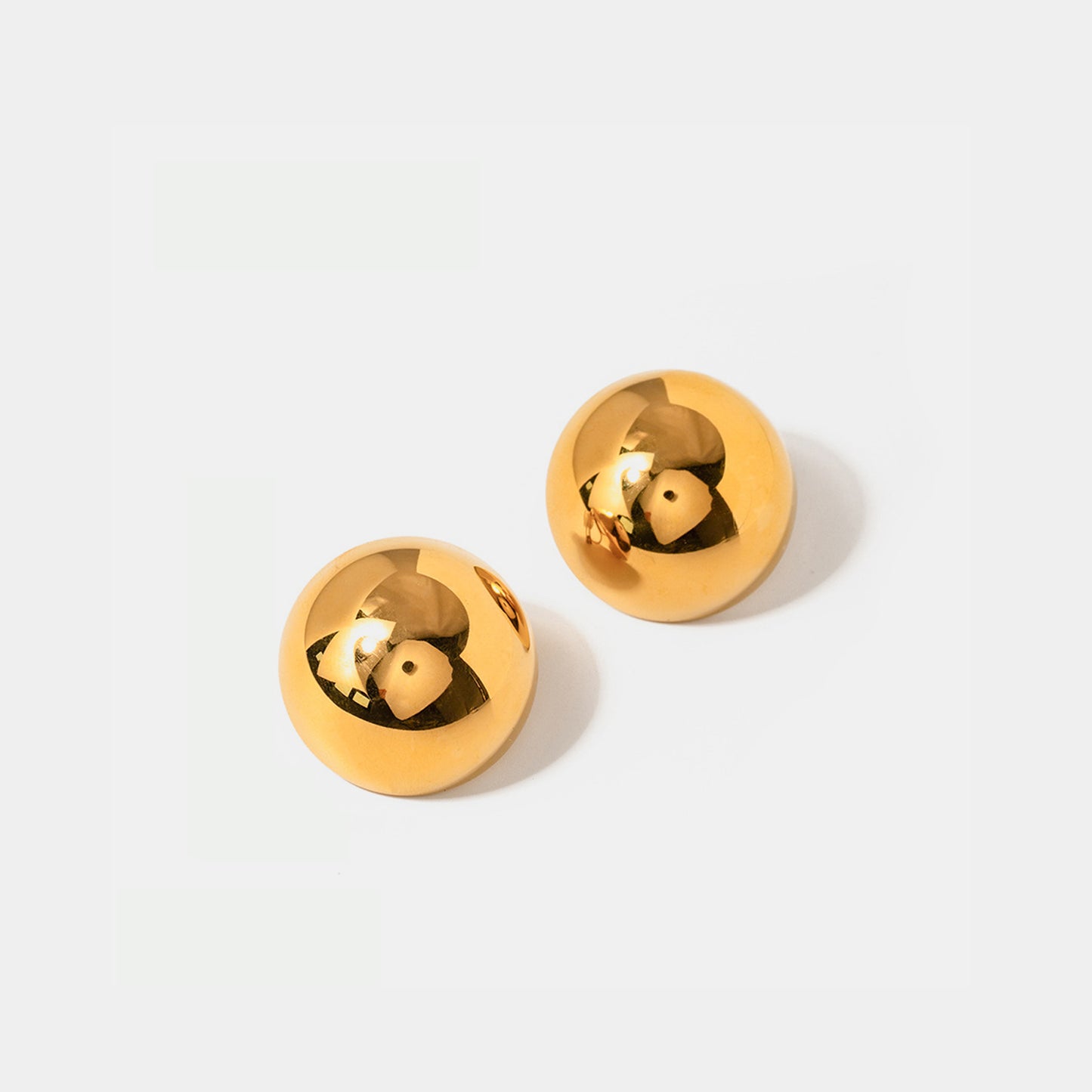 Hemispherical Clip On Earrings