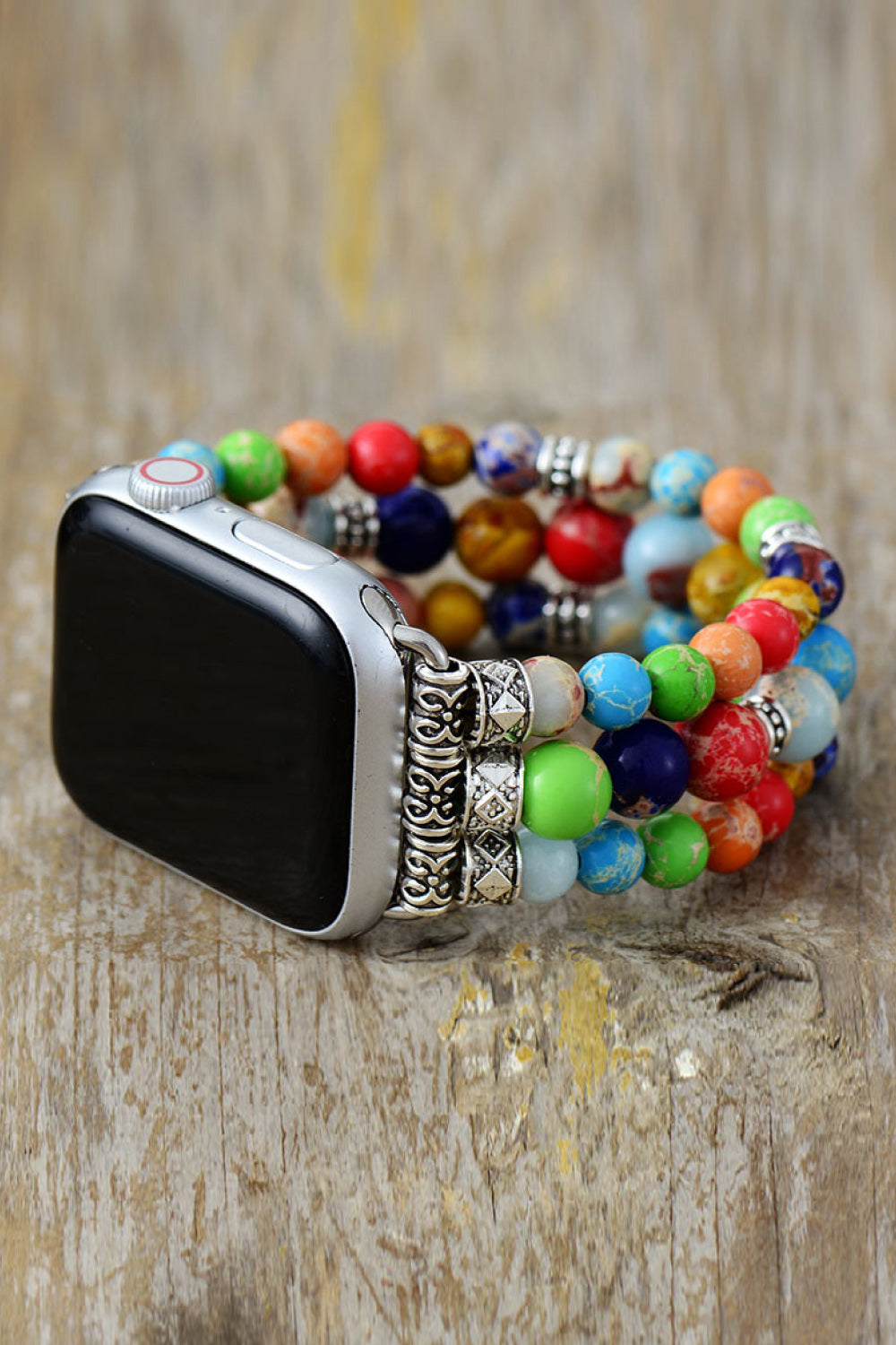 Chic's Imperial Jasper Beaded Watchband Bracelet