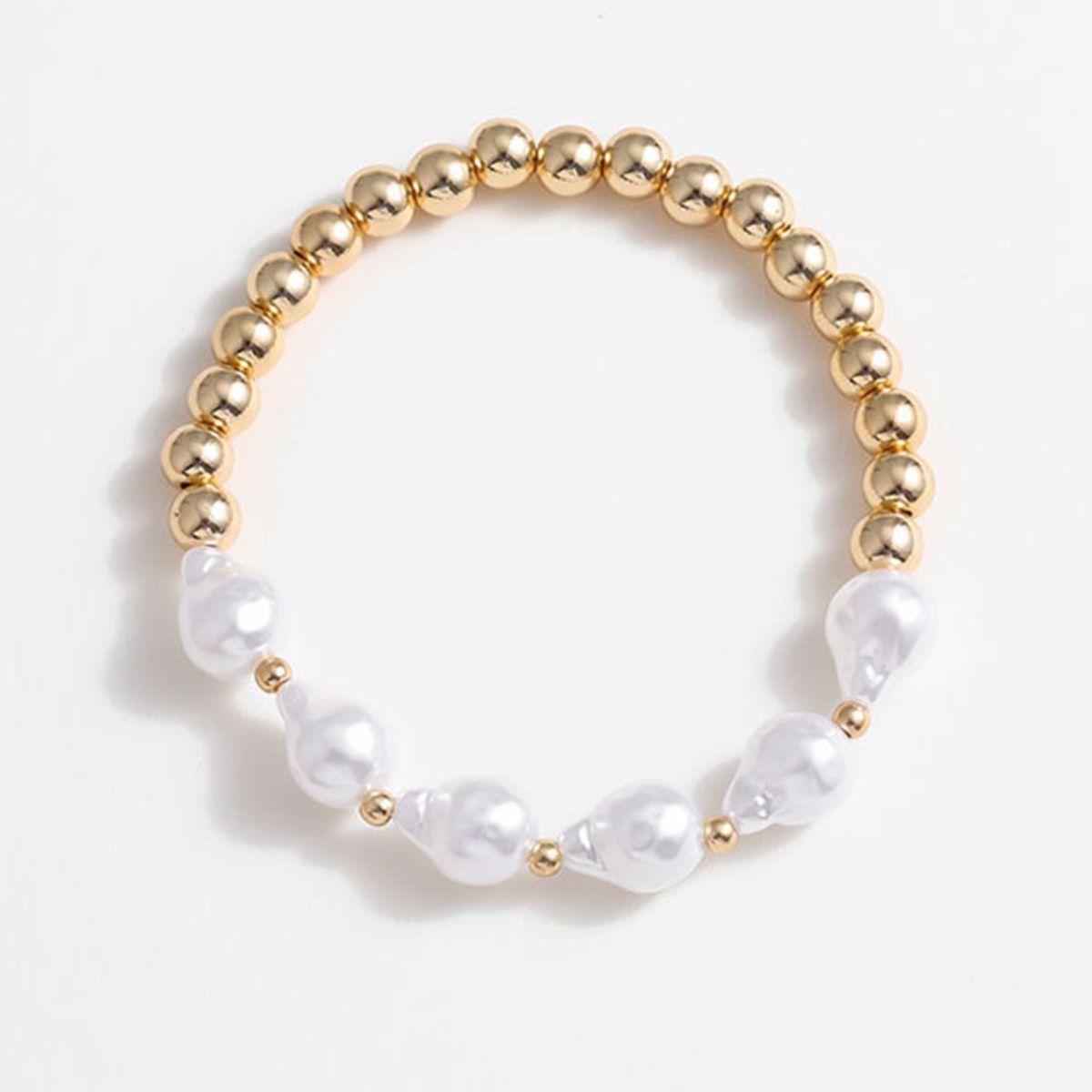 Chic's Gold Alloy Bead Bracelet