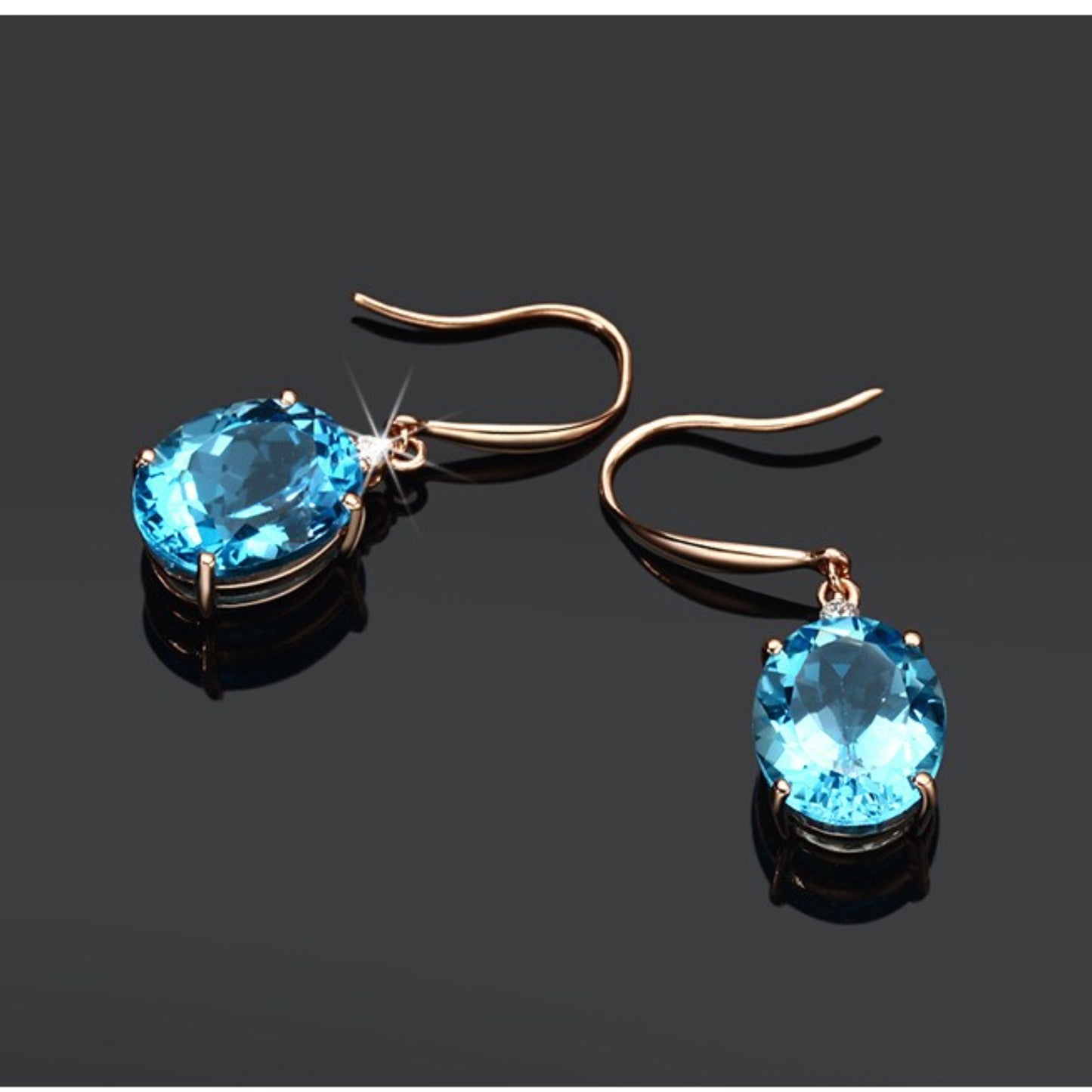 Chic's Rose Gold Gemstone Earrings