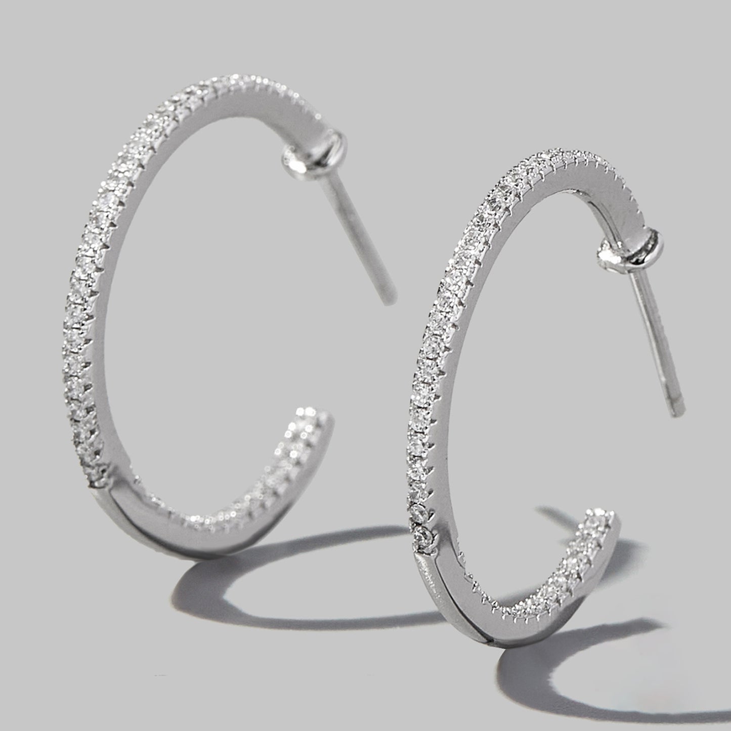 Zircon 925 C-Hoop Earrings